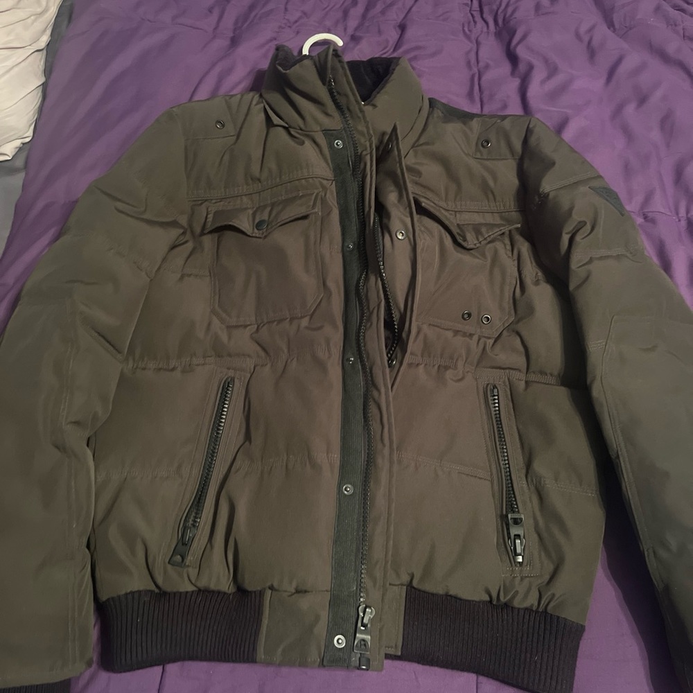 Stylish Dark Green Guess Jacket Large - Picture 1 of 4